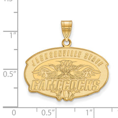 14k Gold LogoArt Jacksonville State University Large Pendant