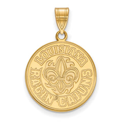 10k Gold LogoArt University of Louisiana at Lafayette Large Pendant