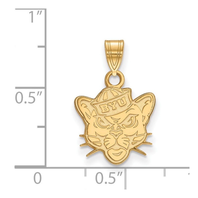 10k Gold LogoArt Brigham Young University Cougar Small Pendant