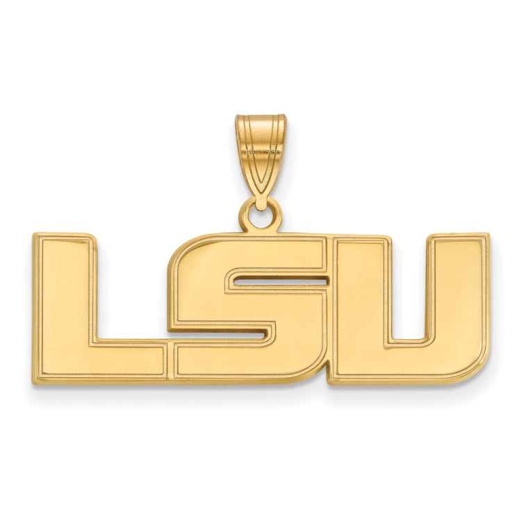 14k Gold LogoArt Louisiana State University L-S-U Medium Pendant