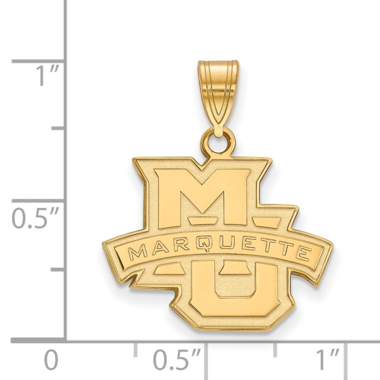 14k Gold LogoArt Marquette University Medium Pendant