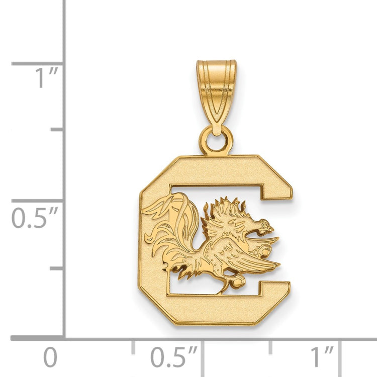 14k Gold LogoArt University of South Carolina Medium Pendant