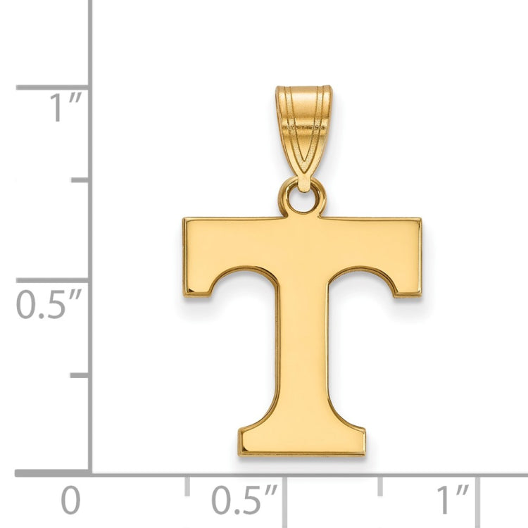 14k Gold LogoArt University of Tennessee Letter T Medium Pendant