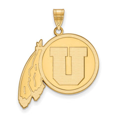 14k Gold LogoArt University of Utah Extra Large Pendant