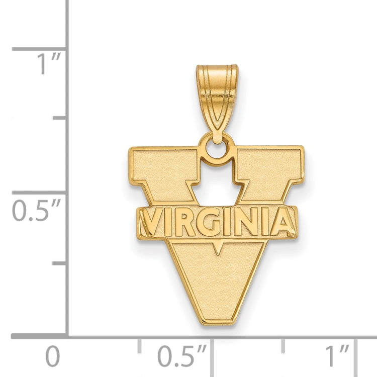 14k Gold LogoArt University of Virginia Medium Pendant