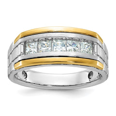 Men's TT Wedding Band with All Bright Finish Mounting