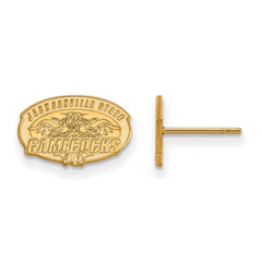 10k Gold LogoArt Jacksonville State University Extra Small Post Earrings