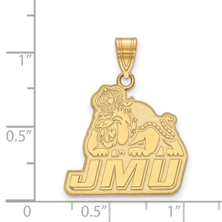 14k Gold LogoArt James Madison University Large Pendant