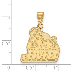 14k Gold LogoArt James Madison University Large Pendant