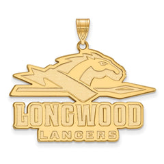 14k Gold LogoArt Longwood University Lancers Extra Large Pendant