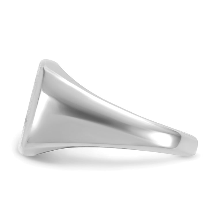 10kw 14mm x 14mm cushion face signet ring.