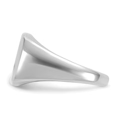 10kw 14mm x 14mm cushion face signet ring.