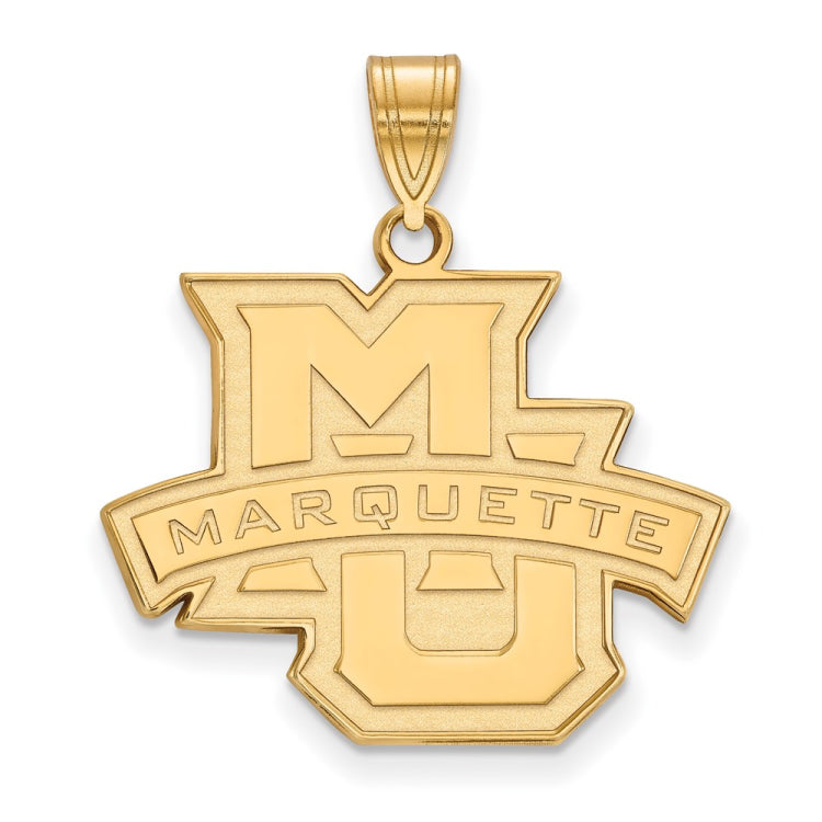 14k Gold LogoArt Marquette University Large Pendant