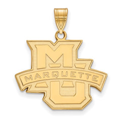 14k Gold LogoArt Marquette University Large Pendant
