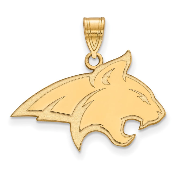 14k Gold LogoArt Montana State University Bobcat Large Pendant