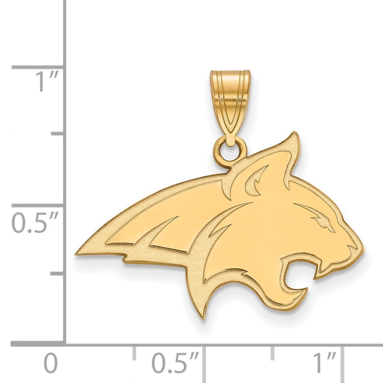 14k Gold LogoArt Montana State University Bobcat Large Pendant
