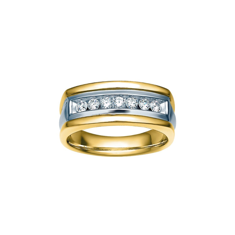 Men's Two-Tone Diamond Ring 1/4ct TDW