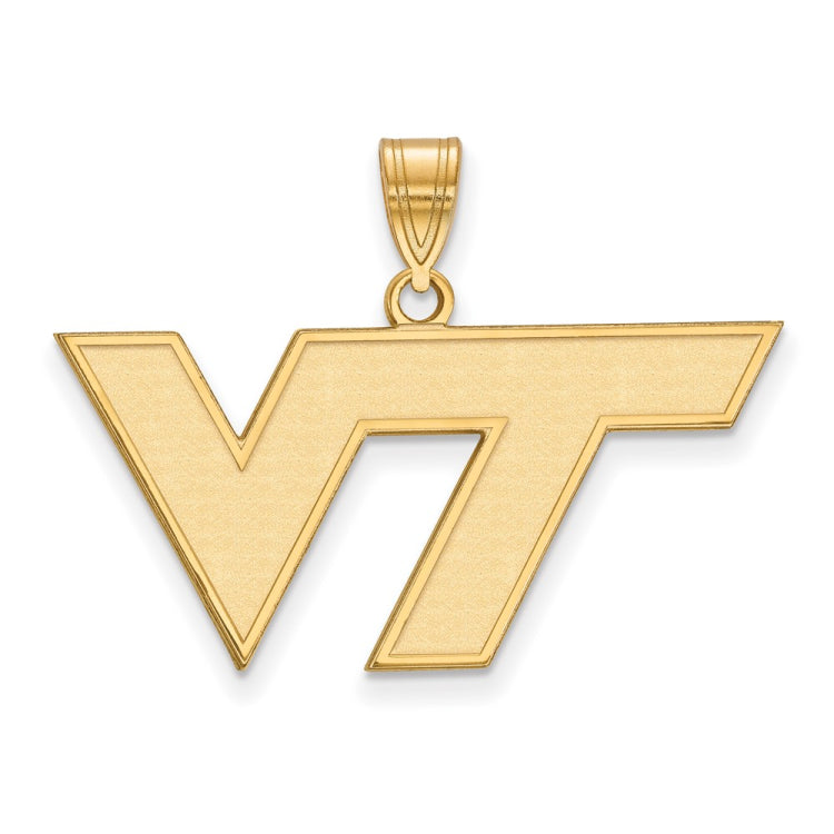14k Gold LogoArt Virginia Tech V-T Medium Pendant