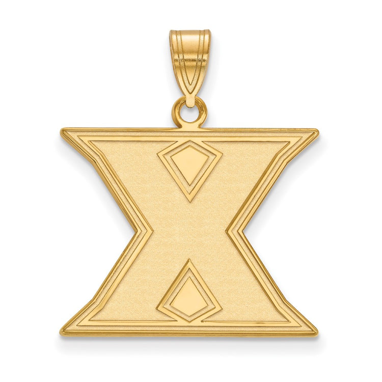 14k Gold LogoArt Xavier University Letter X Large Pendant