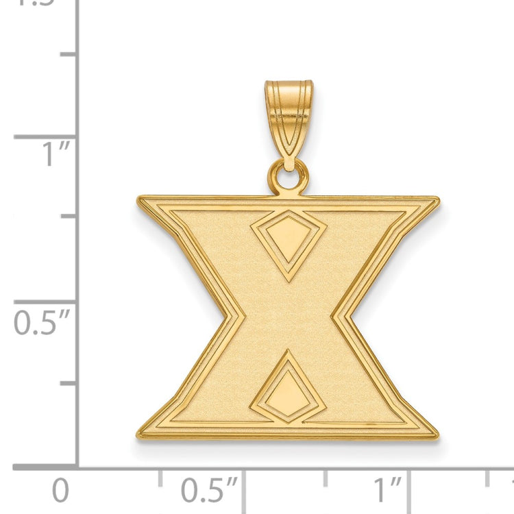 14k Gold LogoArt Xavier University Letter X Large Pendant