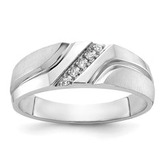 Men's White Gold .06ct tw Diamond Wedding Band Mounting