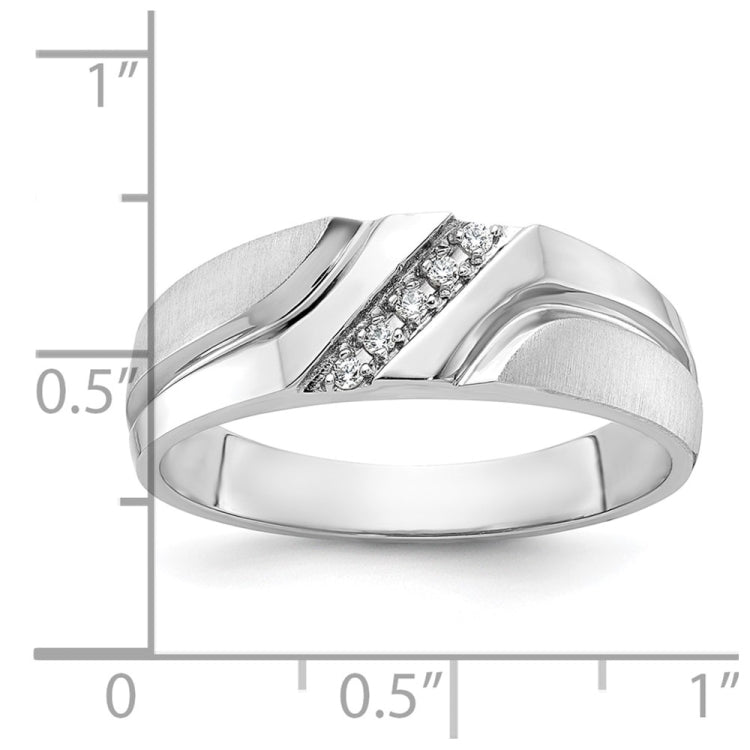 Men's White Gold .06ct tw Diamond Wedding Band Mounting