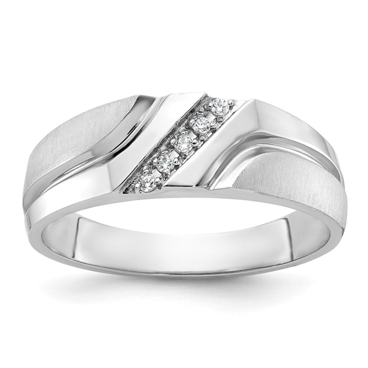 Men's White Gold .06ct tw Diamond Wedding Band Mounting