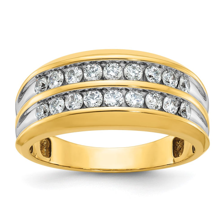 GENTS DOUBLE ROW DIAMOND BAND Mounting