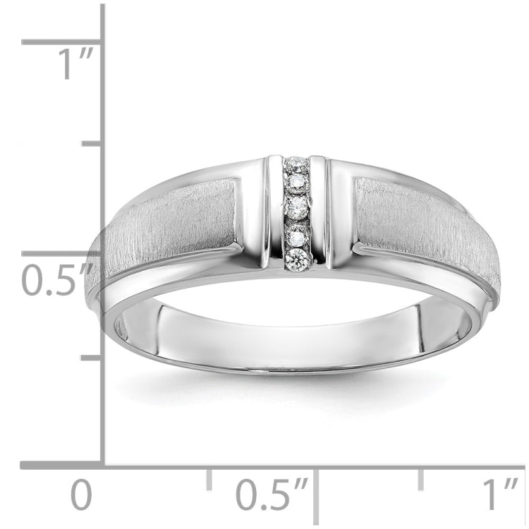 Men's White Gold .05ct tw Diamond Wedding Band Mounting