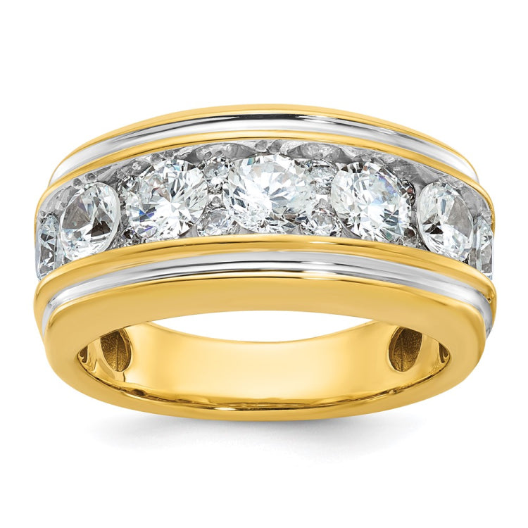 GENTS 3CTTW DIA BAND--GEM ON GEM Mounting