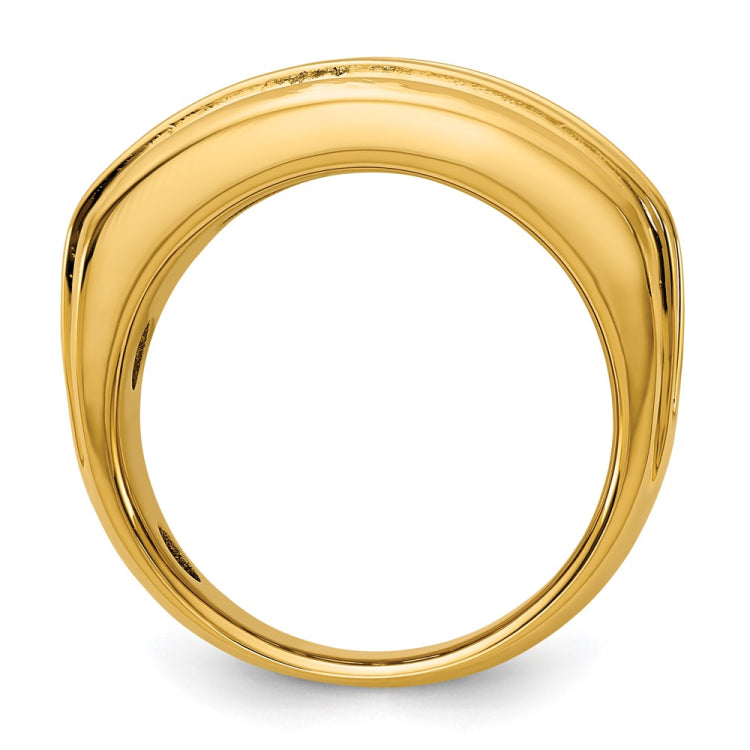 GENTS 3CTTW DIA BAND--GEM ON GEM Mounting