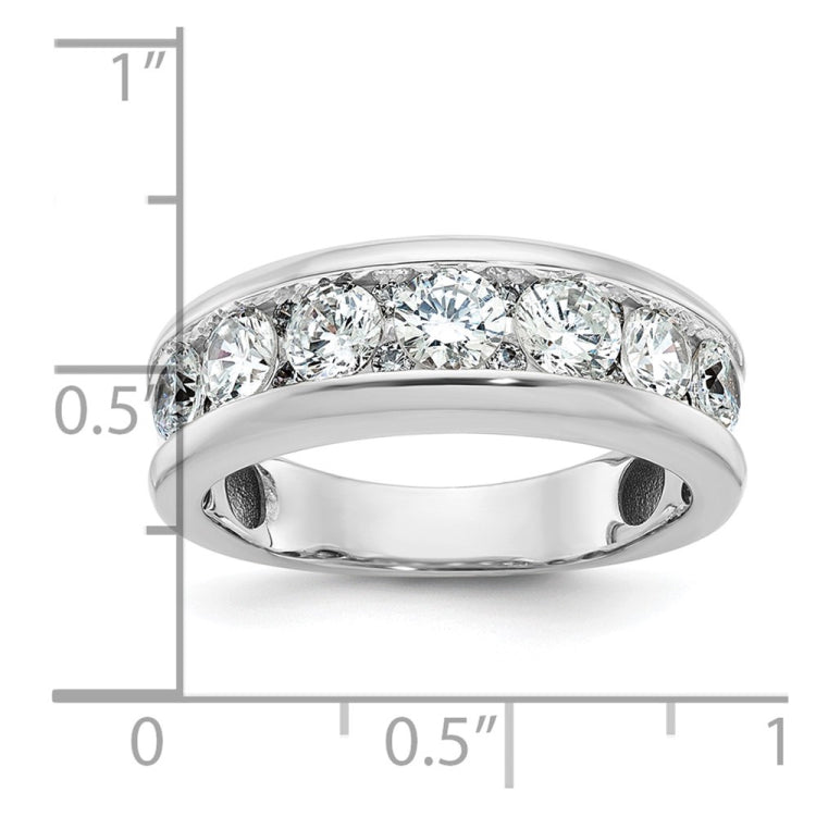 14k White Gold IBGoodman Men's Polished Ring Mounting