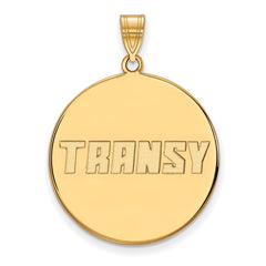 10k Gold LogoArt Transylvania University Extra Large Disc Pendant