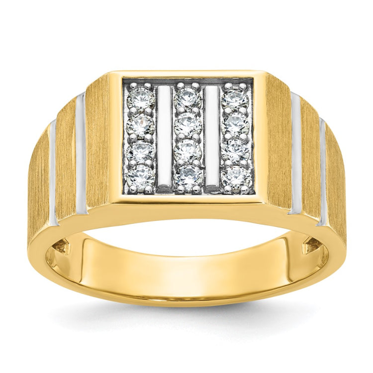 GENTS DIAMOND CLUSTER RING Mounting