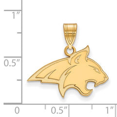 10k Gold LogoArt Montana State University Bobcat Medium Pendant