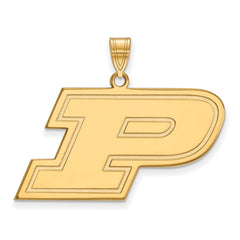 14k Gold LogoArt Purdue University Letter P Large Pendant