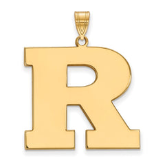 14k Gold LogoArt Rutgers University Letter R Extra Large Pendant