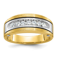 Men's TT Wedding Band with Soft Satin Finish Mounting