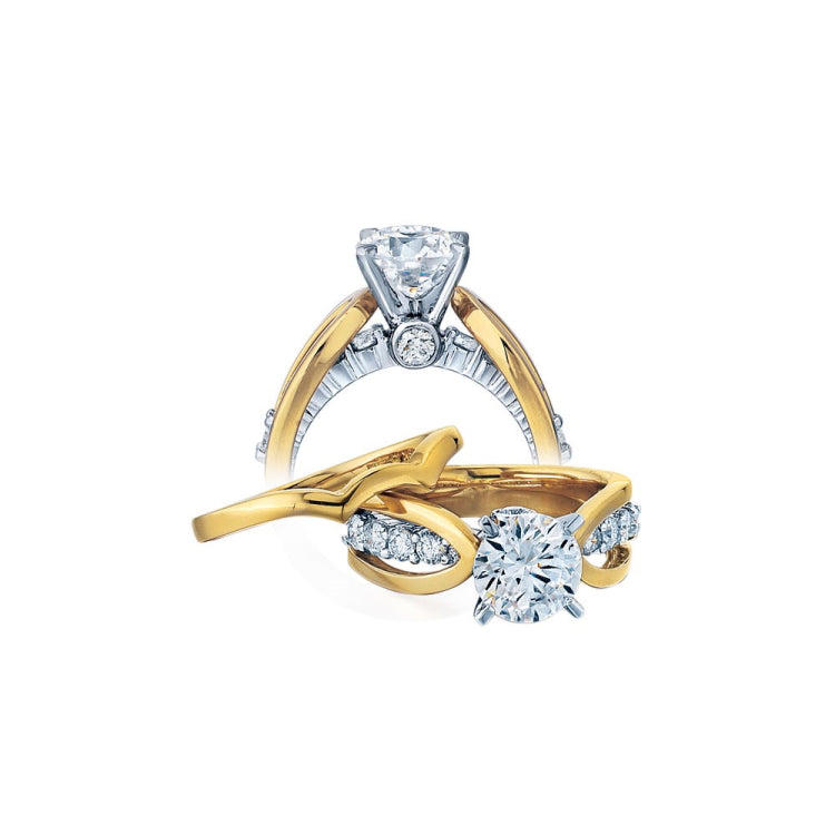 14kt Ladies Two-tone Engagement Ring