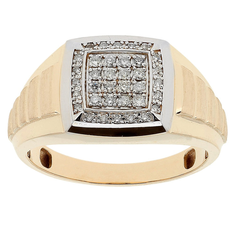 Men's YG 1/4cttw Diamond Cluster Ring *RAW CASTING*
