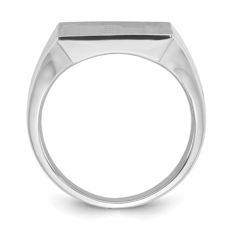 10kw 16mm square face signet ring.