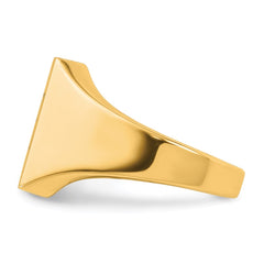 10ky 14mm square face signet ring.