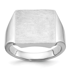 WHITE GOLD SQUARE SIGNET RING 16X16 Mounting