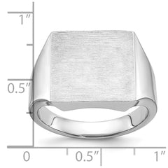 WHITE GOLD SQUARE SIGNET RING 16X16 Mounting