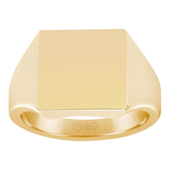 14ky 16mm square face signet ring.