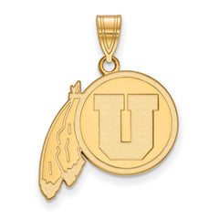 10k Gold LogoArt University of Utah Large Pendant
