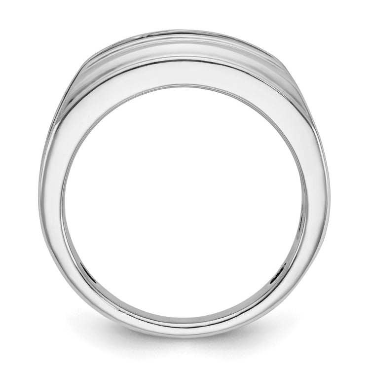 Men's WG Band with Black Rhodium accent and satin finish Mounting