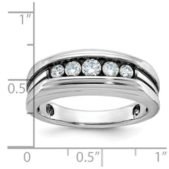 Men's WG Band with Black Rhodium accent and satin finish Mounting