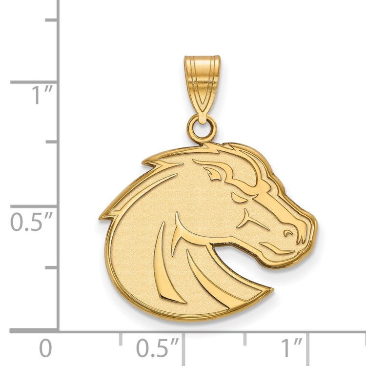 14k Gold LogoArt Boise State University Bronco Large Pendant