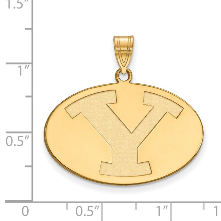 14k Gold LogoArt Brigham Young University Letter Y Large Pendant